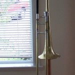 Image of a Trombone made into a lamp