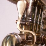 Trumpet First Slide Trigger Installation #1 Image of custom work on a trumpet