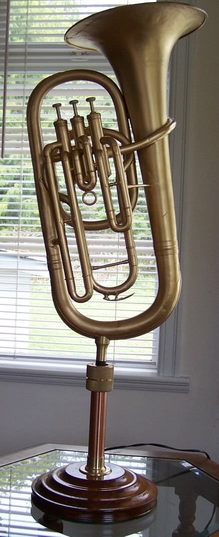 Image of a Baritone made into a lamp